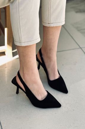 کفش پاشنه بلند کلاسیک مشکی زنانه چرم مصنوعی پاشنه نازک پاشنه متوسط ( 5 - 9 cm ) کد 694986737