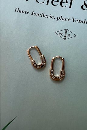 گوشواره جواهر طلائی زیرکن BUNNY - کد 694748410