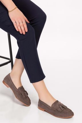 کفش کژوال قهوه ای زنانه چرم طبیعی پاشنه کوتاه ( 4 - 1 cm ) پاشنه ساده کد 694943056
