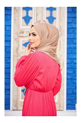 شال قهوه ای زنانه ویسکون Eşarp Dünyası - کد 691923129