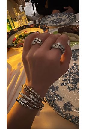 دستبند نقره سفید زنانه 925 عیار Bysevisilver - کد 695841516
