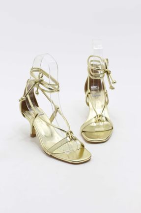 کفش پاشنه بلند کلاسیک طلائی زنانه چرم مصنوعی پاشنه ساده پاشنه متوسط ( 5 - 9 cm ) کد 695882045