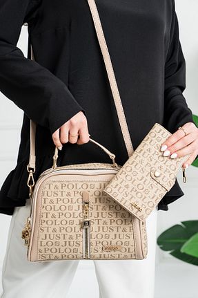 کیف دوشی قهوه ای زنانه چرم مصنوعی Just Polo - کد 695953818