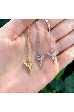 گردنبند نقره طلائی زنانه 925 عیار burcuwish design - کد 695278391