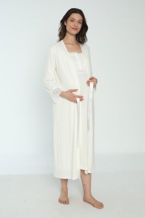 ست لباس راحتی حاملگی سفید زنانه مخلوط ویسکون کد 695655871