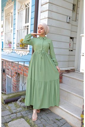 لباس حجاب سبز زنانه رگولار ENSA TESETTUR - کد 695736443
