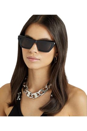 عینک آفتابی طوسی زنانه 52 هندسی کد 308290341