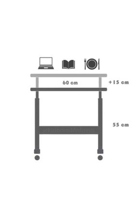 میز لپ تاپ طوسی 60 cm کد 695805065