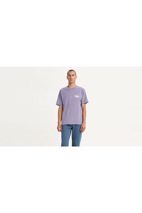 تیشرت آبی زنانه گشاد Levi
