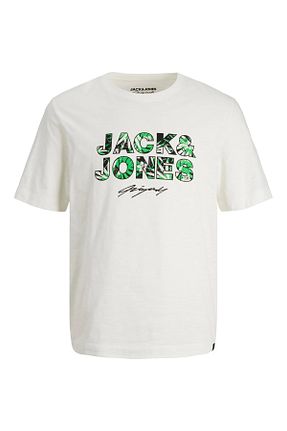 تیشرت سفید مردانه اسلیم فیت Jack & Jones - کد 696224093