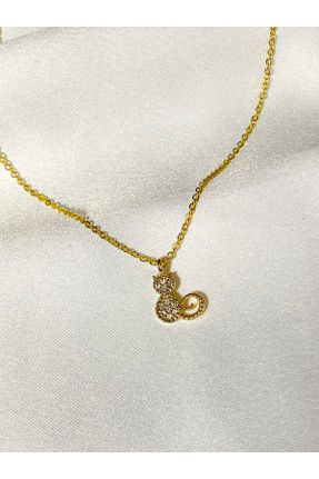 گردنبند جواهر طلائی زنانه برنز کد 696775253