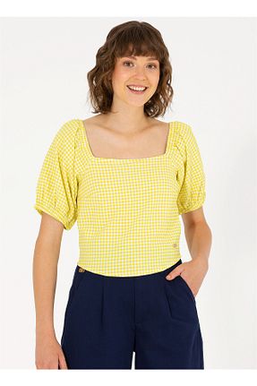 پیراهن سبز زنانه یقه مربعی U.S. Polo Assn. - کد 696550596