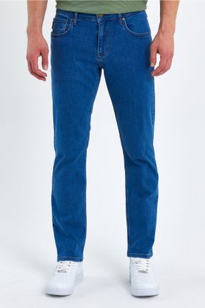 شلوار جین آبی مردانه پاچه لوله ای کد 697032812
