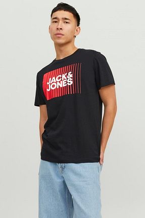 تیشرت مشکی مردانه رگولار Jack & Jones - کد 697058077