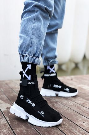 کفش اسنیکر مشکی مردانه بند دار Mida Shoes - کد 90069115