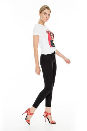شلوار جین مشکی زنانه پاچه تنگ Fashion Friends - کد 31220868
