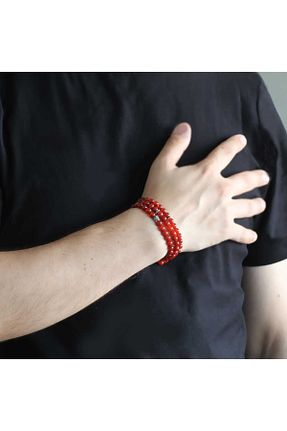دستبند جواهر قرمز زنانه سنگ طبیعی Genel Markalar - کد 269553231