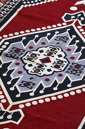 گلیم قرمز اکریلیک Kardesler - کد 95563577