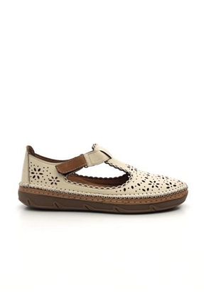 کفش کژوال بژ زنانه چرم خالص Venüs - کد 696885753