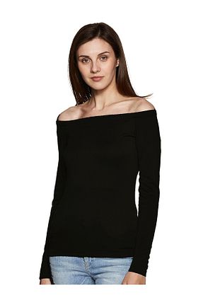 بلوز مشکی زنانه ساده ONLY - کد 696124437