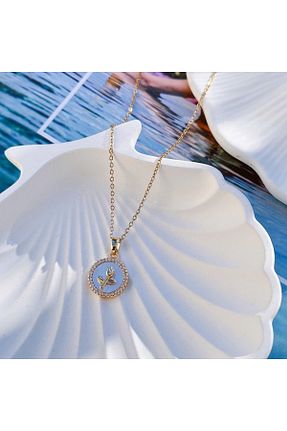 گردنبند استیل ( فولاد ) طلائی زنانه استیل (فولاد) Vesce Atelier - کد 696330090