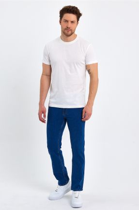 شلوار جین آبی مردانه پاچه لوله ای کد 696975004