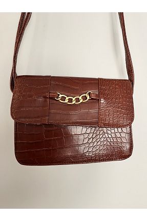 کیف پستچی قهوه ای زنانه چرم مصنوعی atom butik - کد 697381534