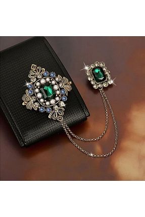 سنجاق سینه رنگی زنانه فلزی ESJ - کد 478136978