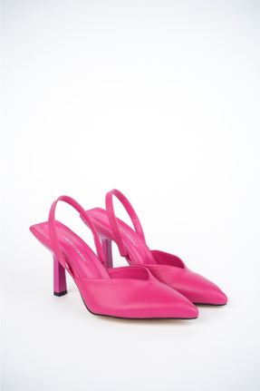 کفش پاشنه بلند کلاسیک صورتی زنانه چرم مصنوعی پاشنه نازک پاشنه متوسط ( 5 - 9 cm ) کد 673909757