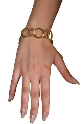 دستبند جواهر زرد زنانه روکش طلا Çelikoğlu Kuyumculuk - کد 697444925