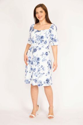 لباس آبی زنانه بافتنی رگولار آستین-کوتاه کد 697455721