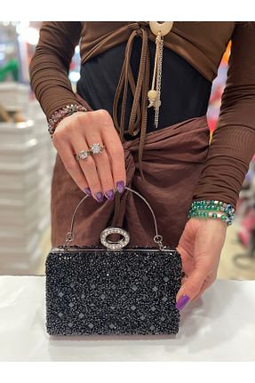 کیف مجلسی مشکی زنانه فلزی Pandora Bags - کد 697526600