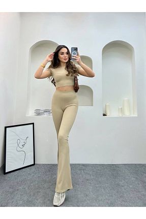 ساق شلواری بژ زنانه بافتنی Ligossi - کد 697359659