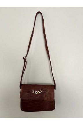 کیف پستچی قهوه ای زنانه چرم مصنوعی atom butik - کد 697381534