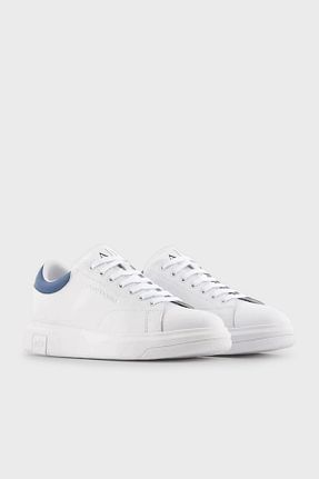 کفش اسنیکر سفید مردانه چرم اصل Armani Exchange - کد 698363101