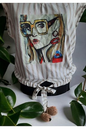 بلوز بژ زنانه چاپی Bebe Plus - کد 698369343