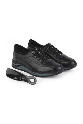 کفش اسنیکر مشکی مردانه چرم اصل ERN SHOES - کد 123780919