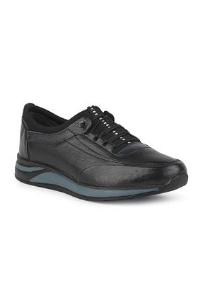 کفش اسنیکر مشکی مردانه چرم اصل ERN SHOES - کد 123780919