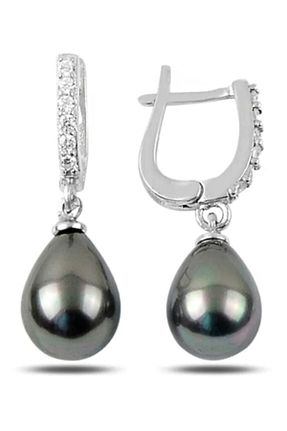 گوشواره مروارید مشکی مروارید فرهنگی bymissmücevherat - کد 698567548