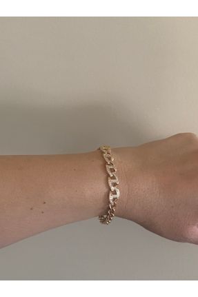 دستبند استیل طلائی زنانه فولاد ( استیل ) کد 698628118