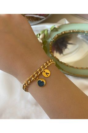 دستبند جواهر طلائی زنانه روکش طلا کد 699062294