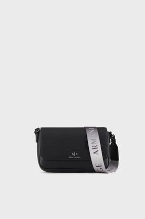 کیف دوشی مشکی زنانه پلی اورتان Armani Exchange - کد 698416191