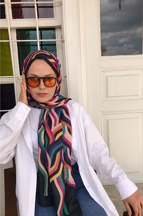 روسری رنگی پلی استر locella - کد 698499592