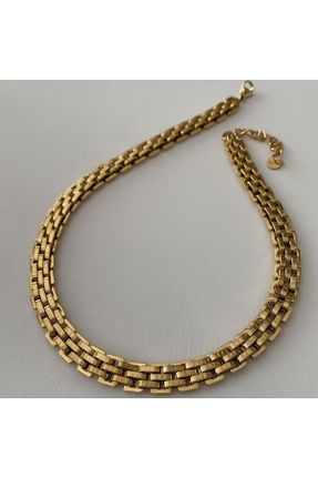 دستبند استیل طلائی زنانه فولاد ( استیل ) کد 698503888