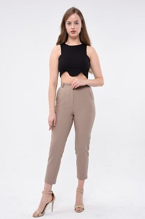 شلوار قهوه ای زنانه مخلوط پلی استر BERAY COLLECTİON - کد 698648682