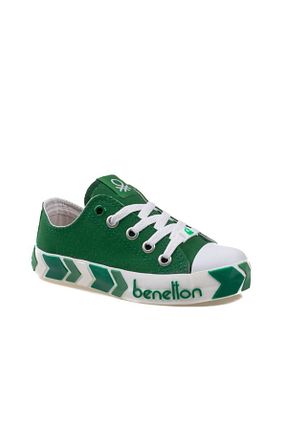 کفش اسنیکر سبز بچه گانه بند دار Benetton - کد 699179777