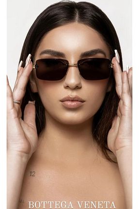 عینک آفتابی طوسی زنانه UV400 Bottega Veneta - کد 290256097