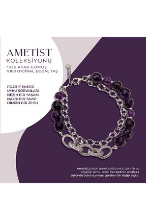 دستبند نقره زنانه 925 عیار OSMANLI DOĞAL TAŞ - کد 699311328