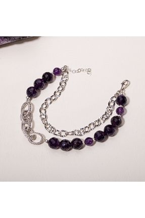 دستبند نقره زنانه 925 عیار OSMANLI DOĞAL TAŞ - کد 699311328