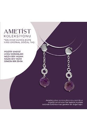 گوشواره نقره زنانه 925 عیار OSMANLI DOĞAL TAŞ - کد 699339641